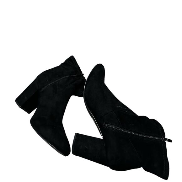 Torrid black zip up square block heel stretch ankle booties size 11 - Picture 6 of 13